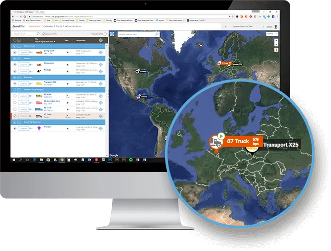 Quick map overview on the main screen